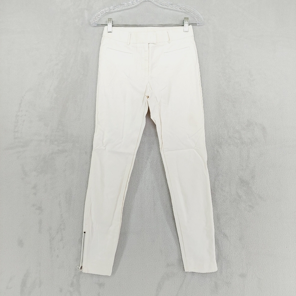 Veronica Beard Ivory Skinny Mid Waist Cotton/Elastane Ankle Zip Jeans P2383 - Picture 1 of 9